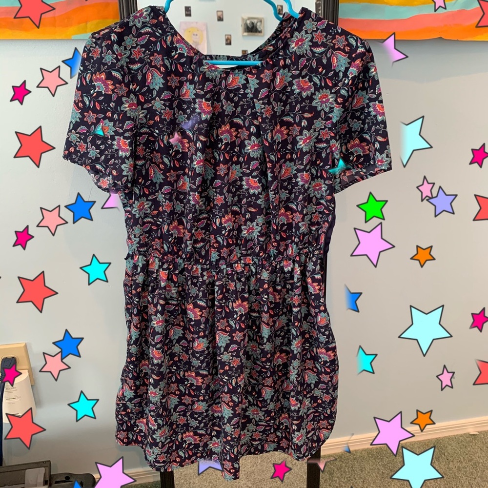 Forever 21, floral/navy blue dress